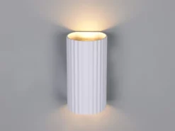 Wandleuchte SOKA mit Up and Down Lichteffekt, Metall Weiß, Höhe 18cm