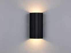 Wandleuchte SOKA mit Up and Down Lichteffekt, Metall Schwarz, Höhe 18cm