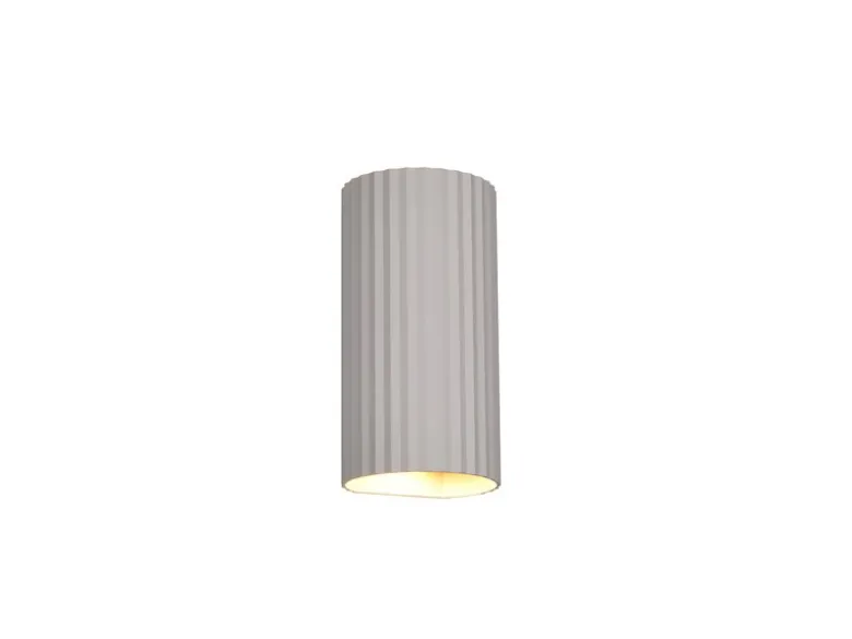 Wandleuchte SOKA mit Up and Down Lichteffekt, Metall Hellgrau, Höhe 18cm