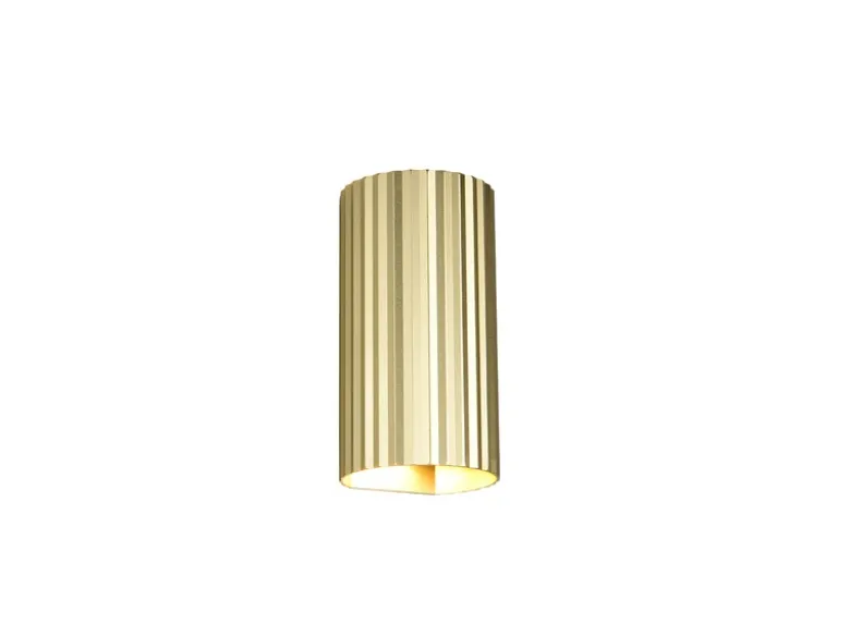 Wandleuchte SOKA mit Up and Down Lichteffekt, Metall Gold, Höhe 18cm