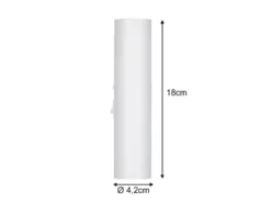 Wandleuchte TARYN Up and Down Weiß mit Schalter, Höhe 18cm