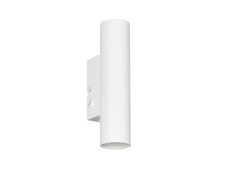 Wandleuchte TARYN Up and Down Weiß mit Schalter, Höhe 18cm