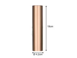 Wandleuchte TARYN Up and Down Coffee / Grau mit Schalter, Höhe 18cm