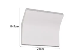 Wandleuchte VANJURA - indirekte Beleuchtung aus Gips, Breite 24cm