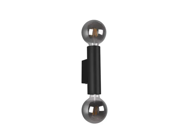 Wandleuchte VANNES 2 Flammig Schwarz, Up and Down Light, Höhe 18cm