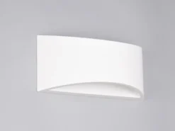 Wandleuchte WACADIA halbrund aus Gips mit Up and Down Lichteffekt, Breite 30cm