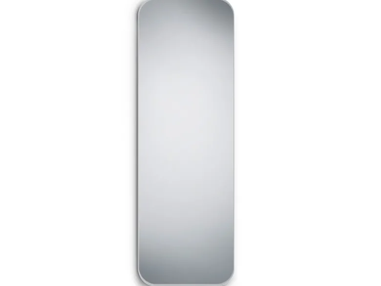 Wandspiegel BRITNEY Ganzkörperspiegel Metall Rahmen Silber 50x150 cm
