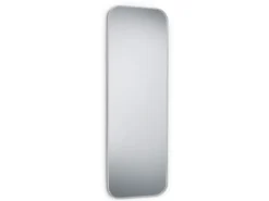 Wandspiegel BRITNEY Ganzkörperspiegel Metall Rahmen Silber 50x150 cm
