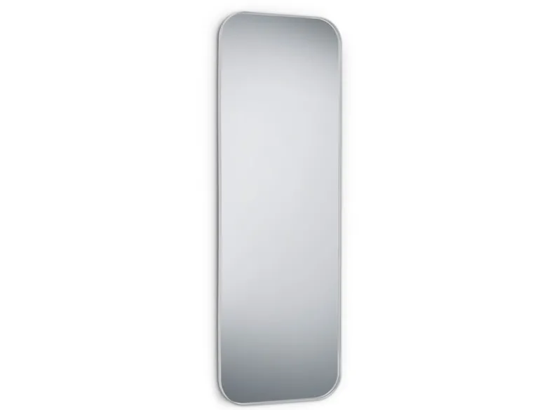 Wandspiegel BRITNEY Ganzkörperspiegel Metall Rahmen Silber 50x150 cm