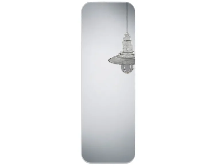 Wandspiegel BRITNEY Ganzkörperspiegel Metall Rahmen Silber 50x150 cm