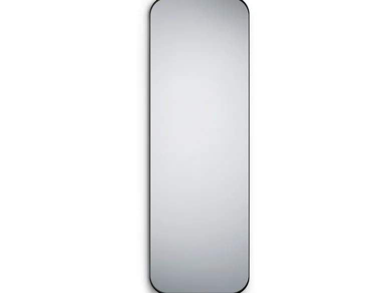 Wandspiegel BRITNEY Ganzkörperspiegel Metall Rahmen Schwarz 50x150 cm