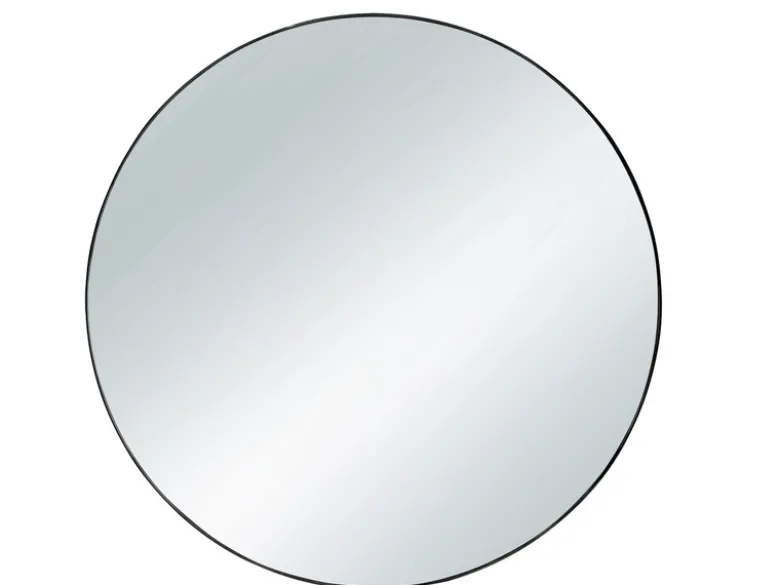 Wandspiegel MILA mit schwarzem Rahmen - Metallspiegel Ø50cm