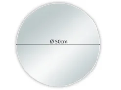 Wandspiegel MILA rund Metallrahmen Weiß Ø 50cm
