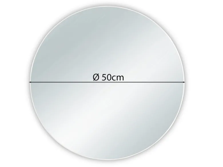 Wandspiegel MILA rund Metallrahmen Weiß Ø 50cm