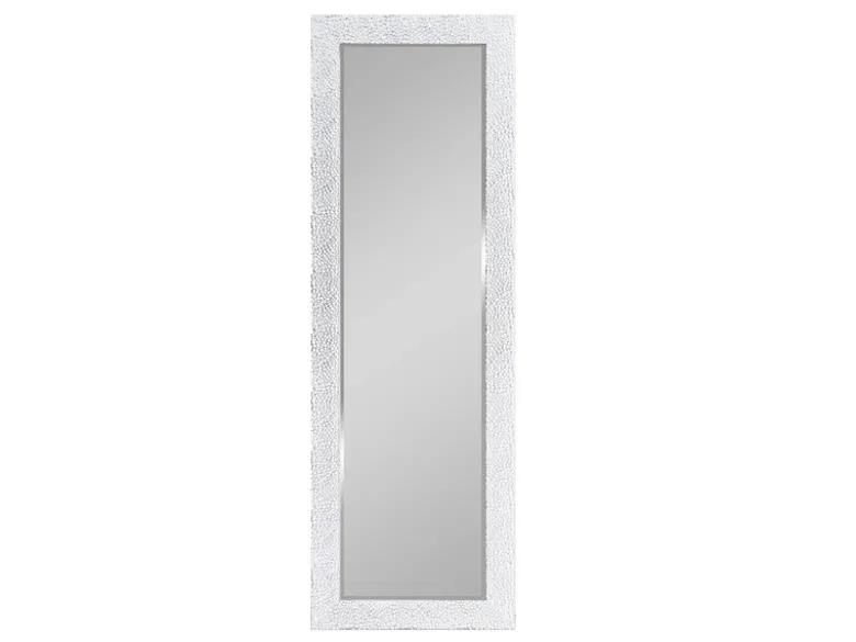 Wandspiegel VICKY Ganzkörperspiegel mit Rahmen Silber Weiß 50x150 cm