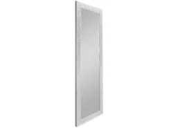Wandspiegel VICKY Ganzkörperspiegel mit Rahmen Silber Weiß 50x150 cm