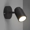 Wandstrahler Badezimmerlampe Schwarz, Tiefe 15,5cm inkl. GU10 LED