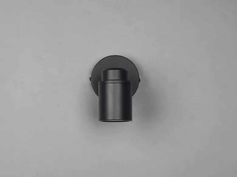 Wandstrahler Badezimmerlampe Schwarz, Tiefe 15,5cm inkl. GU10 LED