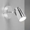 Wandstrahler Badezimmerlampe Silber Chrom, Tiefe 15,5cm inkl. GU10 LED