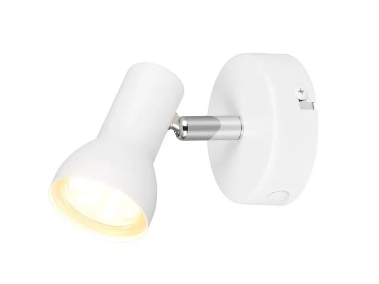 Wandstrahler CANTAR Metall Weiß, Spot schwenkbar, Breite 8cm