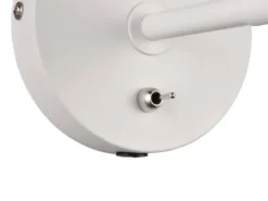 Wandstrahler ENZO Retro Weiß mit Schalter & Stecker, Breite 12cm