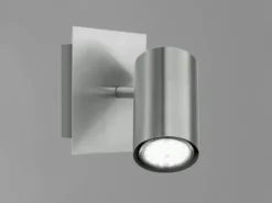 Wandstrahler MARLEY Silber, GU10-Sockel, Breite 12cm