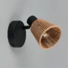 Wandstrahler NATREL mit Lampenschirm aus Papiergarn, Breite 10cm