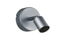 Wandstrahler PARIS 1 flammig Metall Silber titanfarbig, Breite 8cm