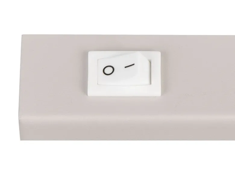 Wandstrahler TARYN Coffee / Grau mit Schalter, Breite 6cm