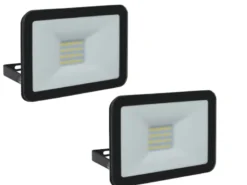 10 Watt LED Strahler ALU, 2er SET 5000 Kelvin Neutralweiß, IP65, 9x12cm