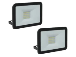 20 Watt LED Strahler ALU, 2er SET 5000 Kelvin Neutralweiß, IP65, 12x16cm