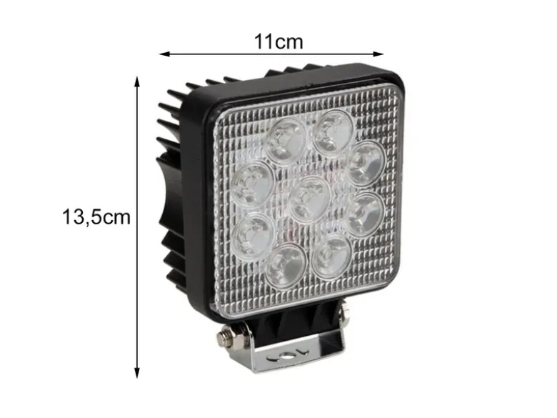 27 Watt LED Strahler ALU 2er SET, 4250 Kelvin Neutralweiß, IP67, 13,5x11cm