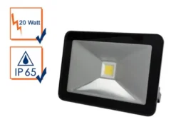 20 Watt LED Strahler ALU, 3000 Kelvin Warmweiß, IP65, 13x18cm