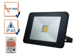 50 Watt LED Strahler Bewegungsmelder & Fernbedienung, 4000 Kelvin IP65, 18x26cm
