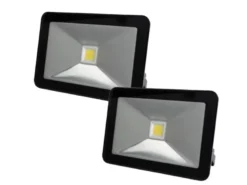 10 Watt LED Strahler 2er SET, 4000 Kelvin Neutralweiß, IP65, 9x13cm