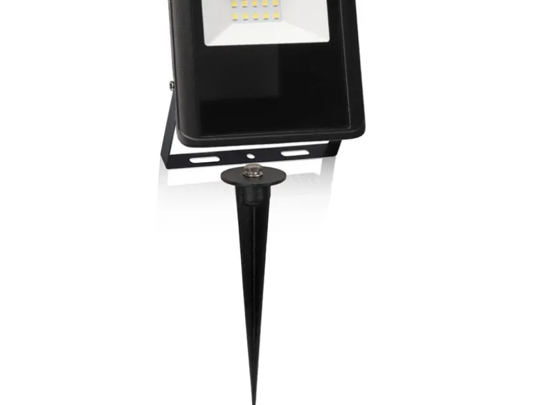 10 Watt LED Strahler SET Montagehalterung & Erdspieß, Neutralweiß, IP65, 11x13cm
