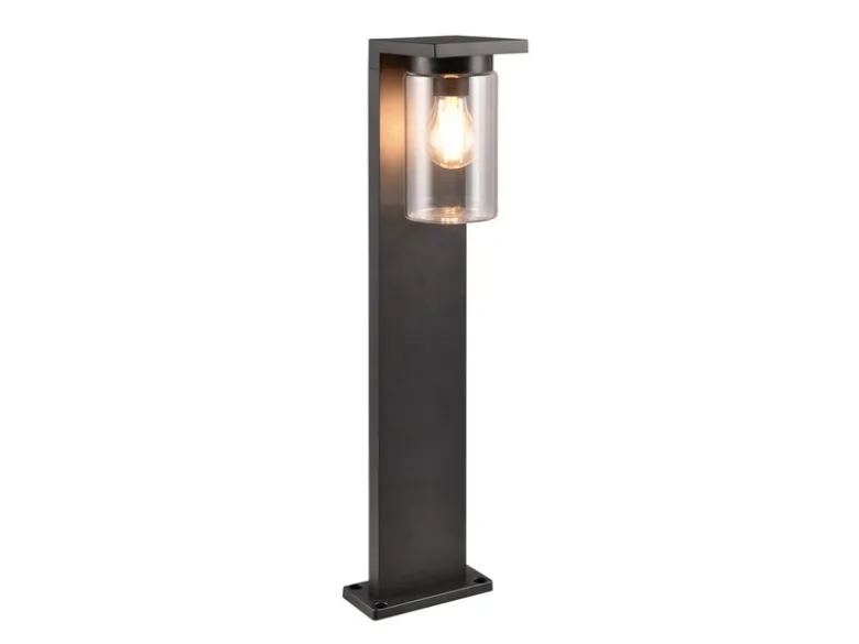 Wegeleuchte ARDILA aus Aluminium Schwarz mit E27 Glasschirm, Höhe 65cm