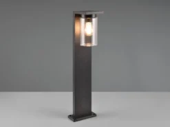 Wegeleuchte ARDILA aus Aluminium Schwarz mit E27 Glasschirm, Höhe 65cm