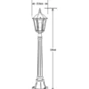 Wegeleuchte aus Aluminium Grün, antike E27 Gartenlaterne, Höhe 120cm