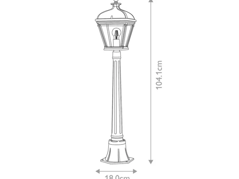 Wegeleuchte BAYVIEW Gartenlaterne im Landhausstil, Höhe 104cm