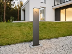 Wegeleuchte BLYDE mit Solar und Strom, Hybrid mit Bewegungsmelder Höhe 100cm