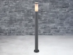 Wegeleuchte BOSTON aus Edelstahl in Anthrazit & Opal, Höhe 110cm