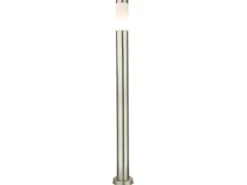 Wegeleuchte BOSTON aus Edelstahl in Silber, Höhe 110cm