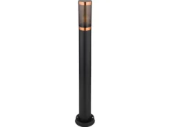 Wegeleuchte BOSTON aus Edelstahl in Schwarz & Kupfer, Höhe 80cm
