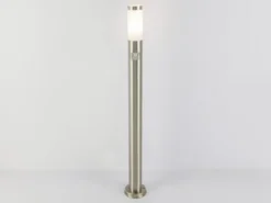 Wegeleuchte BOSTON aus Edelstahl Silber mit Bewegungsmelder, Höhe 110cm