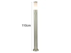 Wegeleuchte BOSTON aus Edelstahl Silber mit Bewegungsmelder, Höhe 110cm