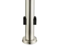 Wegeleuchte BOSTON mit Bewegungsmelder & Steckdosen in Silber, H 110cm