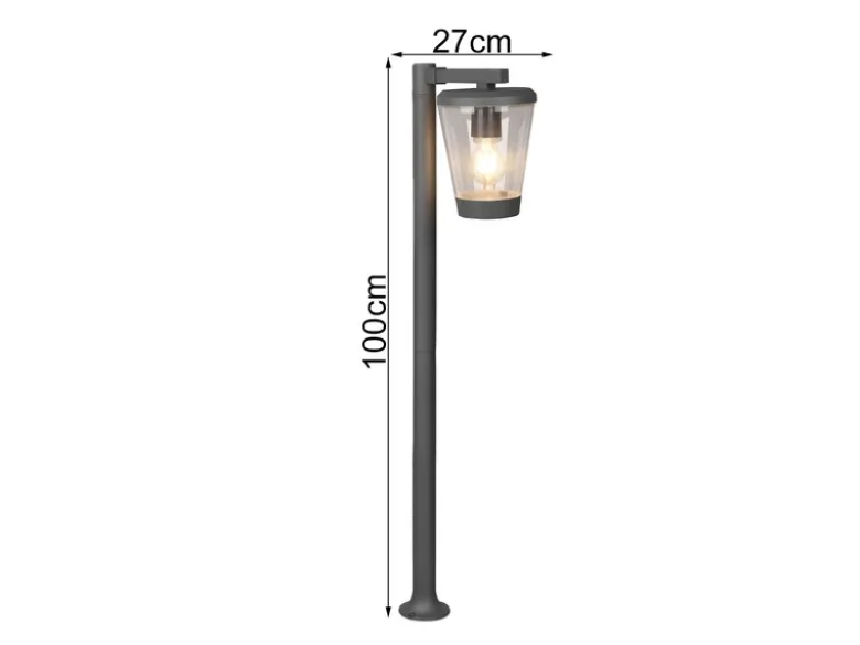 Wegeleuchte CAVADO Laterne aus Aluminium Anthrazit, Höhe 100cm