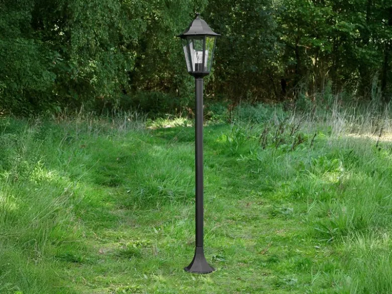 Wegeleuchte CLASSICO Gartenlaterne im Landhausstil, Schwarz, Höhe 125cm