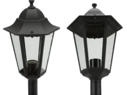 Wegeleuchte CLASSICO Gartenlaterne im Landhausstil, Schwarz, Höhe 125cm